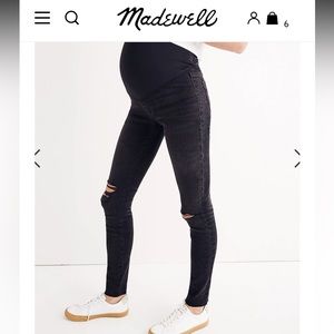 Madewell Maternity Over-the-belly Skinny Jeans in Black Sea